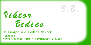 viktor bedics business card